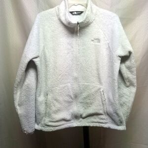 Women's The North Face White Fuzzy Women's Jacket Size L, Lt Grey White, Pre_